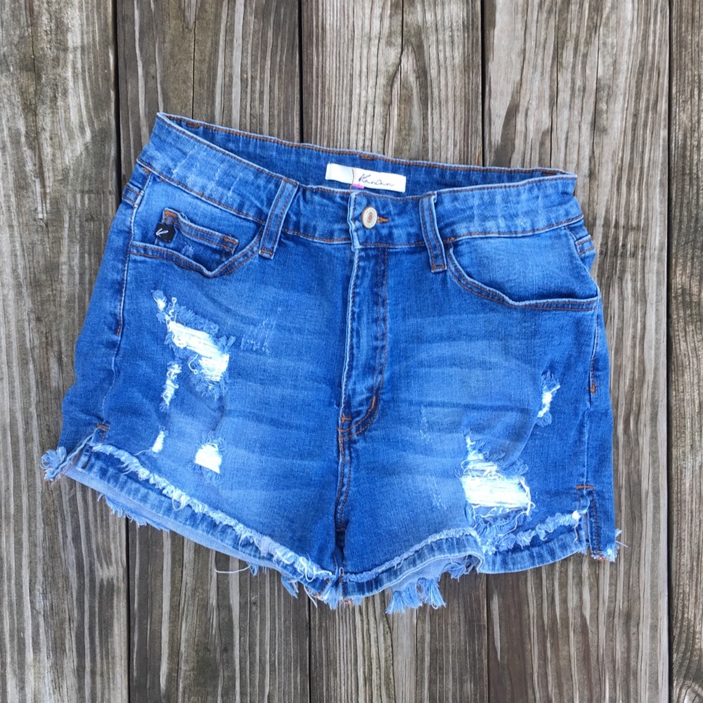 Rancan Denim Distressed cut off Shorts W9 28